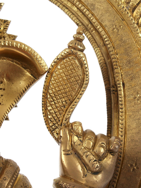 12" Royal Grandeur of King Ganesha in Brass | Indian Handcrafted Idol