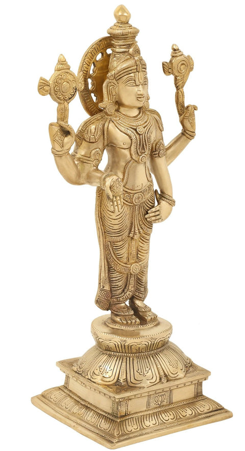 19" Lord Venkateshwara (Tirupati Balaji) Statue in Brass | Indian Handcrafted Idol