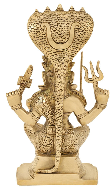 10" Goddess Mariamman (Durga of South India) | Indian Handcrafted Brass Statue