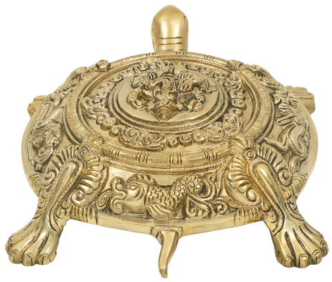 Fine Vastu Tortoise with Ganesha on Top and Yantra Underneath
