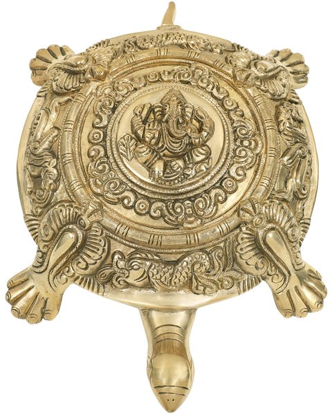 Fine Vastu Tortoise with Ganesha on Top and Yantra Underneath