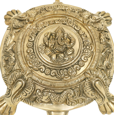Fine Vastu Tortoise with Ganesha on Top and Yantra Underneath
