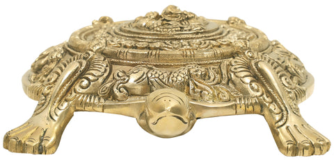 Fine Vastu Tortoise with Ganesha on Top and Yantra Underneath