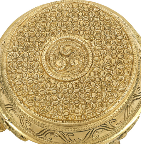 Brass Ritual Pedestal | Crafted Pooja Chowki