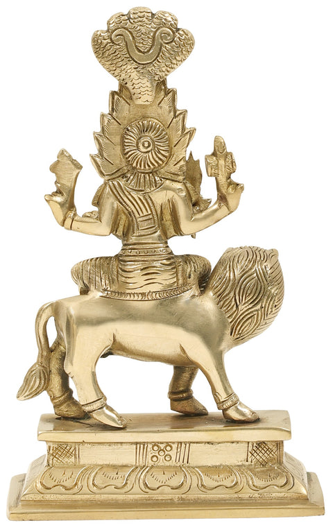 7" Fierce Goddess Pratyangira (Atharvana Bhadrakali) Brass Statue | Incarnation of Chandni/Durga