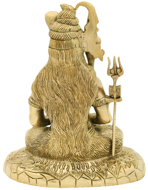 10" Lord Shiva in Deep Austerity In Brass | Handmade | Made In India