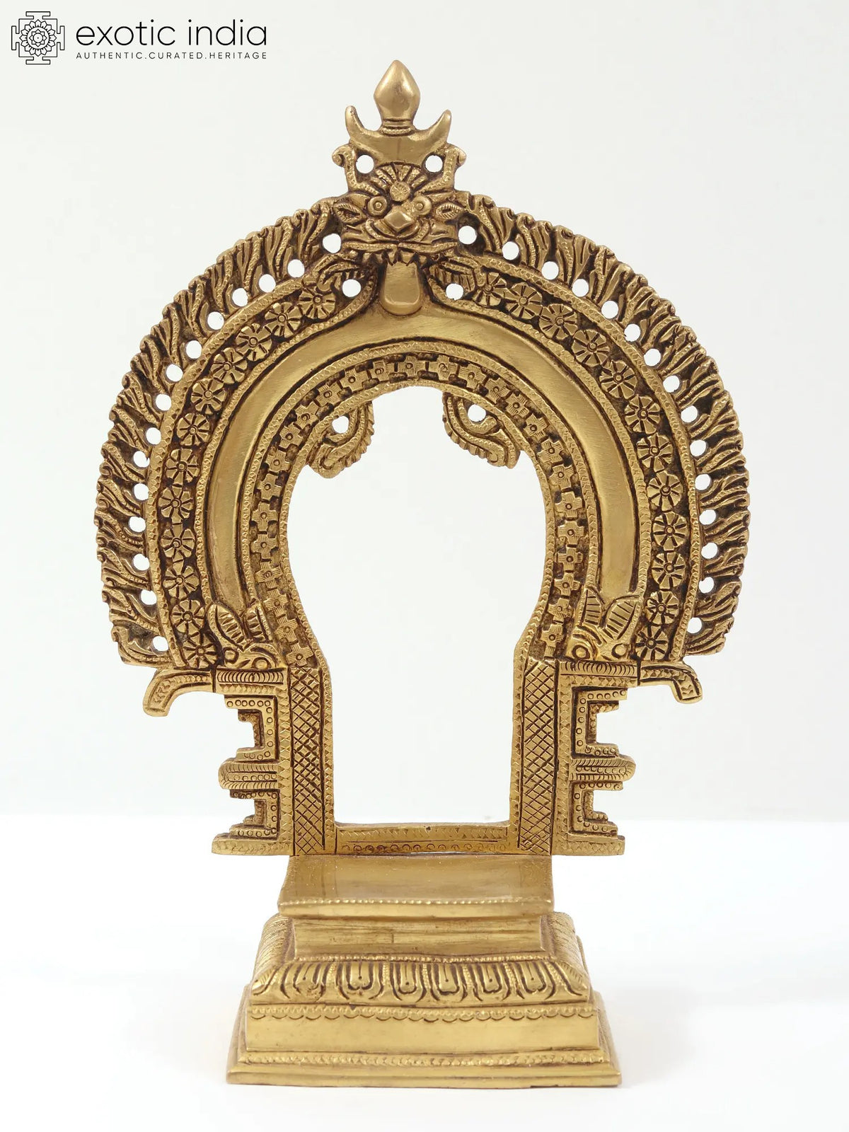 Fine Deity Throne with Kirtimukha Prabhavali In Brass | Made In India