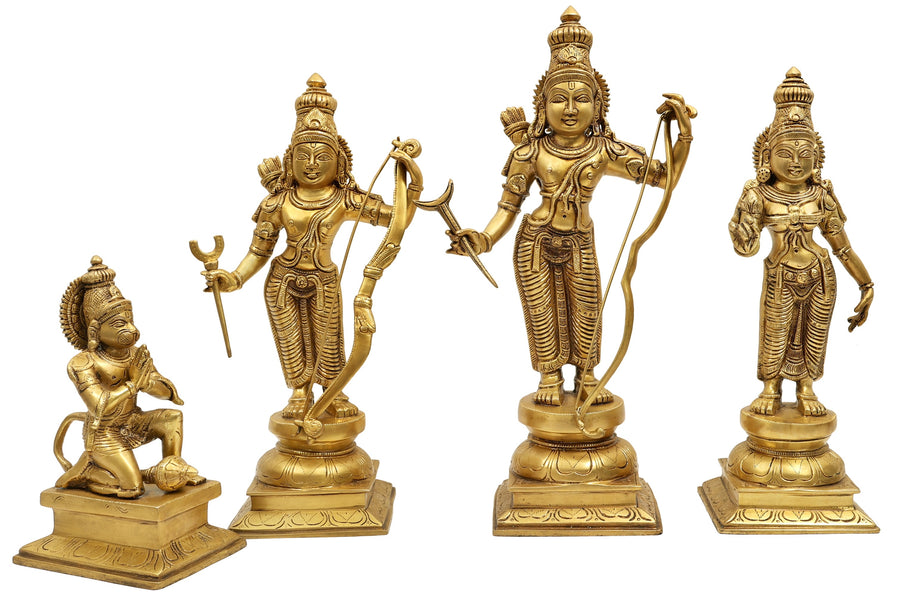 17" Rama Durbar Handmade Brass Statue