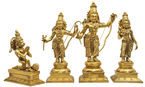 23" Shri Rama Darbar Handmade Brass Idol