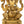17" Superfine Crowned Lord Ganesha Seated on a Designer Chowki | Handmade Brass Sculptures