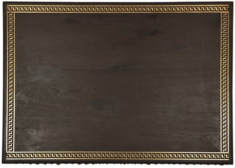 24" Large Traditional Decorated Chowki with Ghunghroos at the Edge | Teakwood with Brass Inlay
