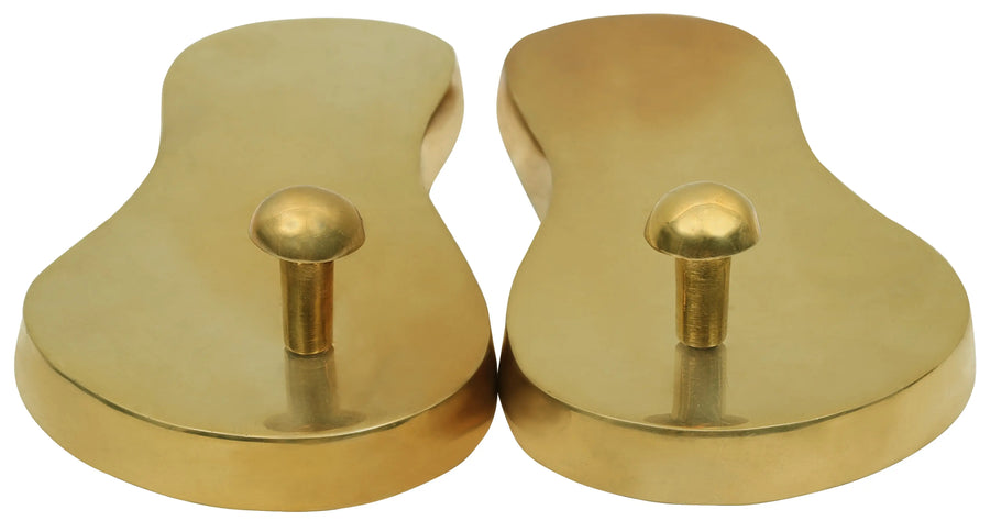 10" Handmade Brass Charan Paduka Statue for Pooja