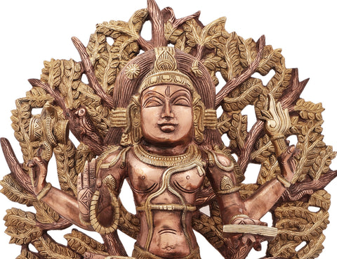 18" Dakshinamurti Shiva Brass Statue | Indian Handcrafted Idol