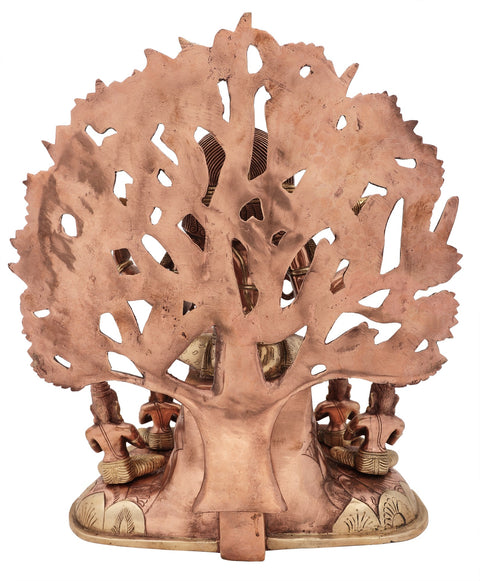 18" Dakshinamurti Shiva Brass Statue | Indian Handcrafted Idol