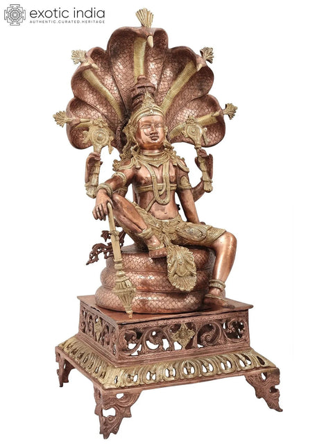 Lord Vishnu Seated on Sheshanaga