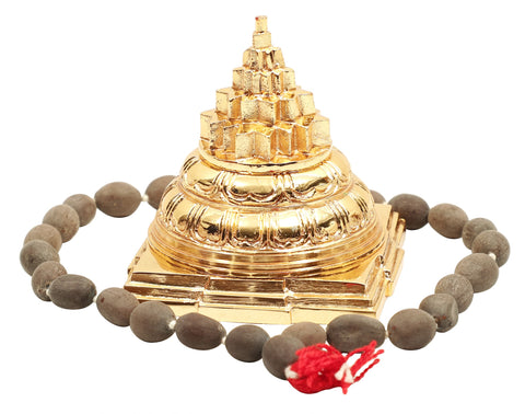 Auspicious Shri Yantra with Beads Japa Mala