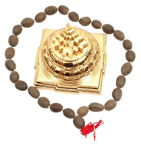 Auspicious Shri Yantra with Beads Japa Mala