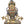 10" Crowned Buddha in Bhumisparsha Mudra | Brass Statue with Colorful Inlay Work