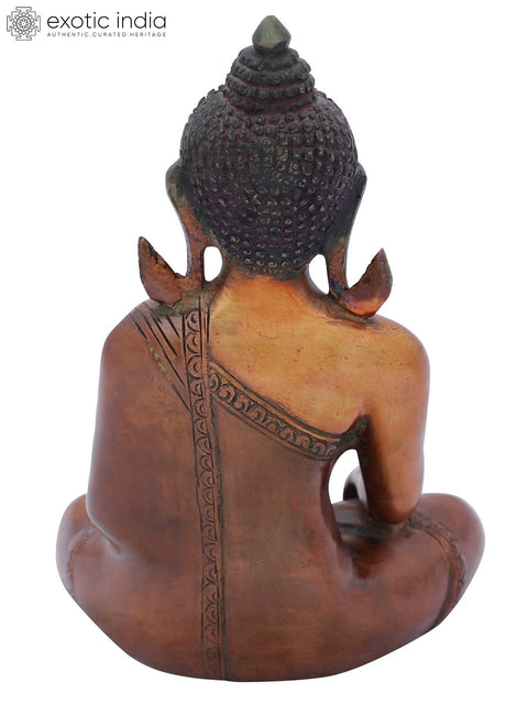 7" Medicine Buddha (Tibetan Buddhist Healing Buddha) In Brass | Handmade | Made In India