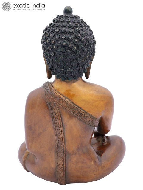 12" The Medicine Buddha In Brass | Handmade | Made In India