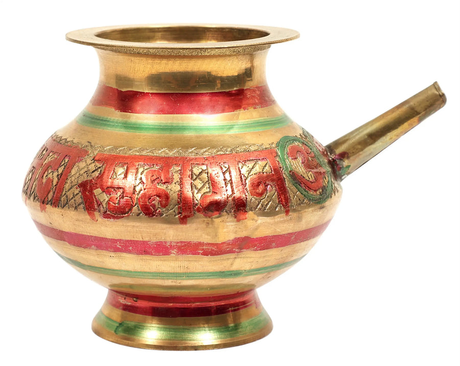 4" Brass Karva Chauth Kalash Handmade Pooja Vessel