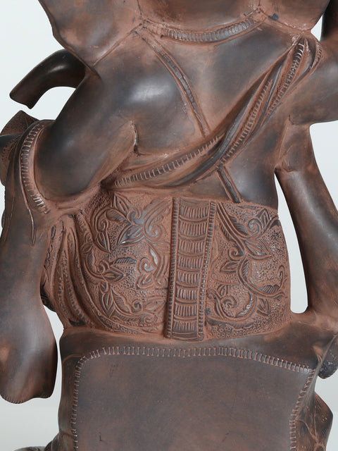 14" Brass Dancing Ganesha Sculpture | Collectible Ganapati Murti