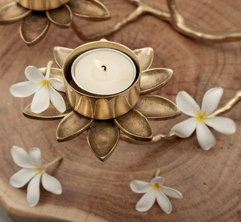 Breath-Taking Designer Flower Candle Stand / Holder | Handmade | Home Décor | Decorative Object / Accents | Brass | Made In India