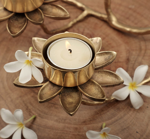 Breath-Taking Designer Flower Candle Stand / Holder | Handmade | Home Décor | Decorative Object / Accents | Brass | Made In India