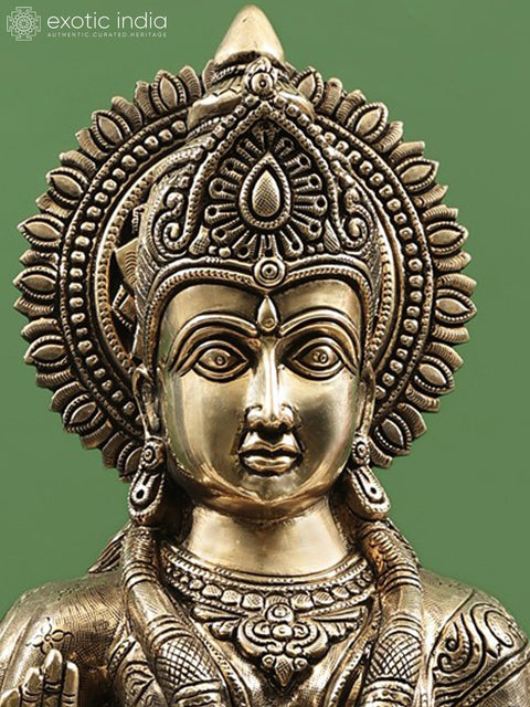 24" Ashtabhujadharini Durga Brass Statue | Simhavahini Idol in Brass