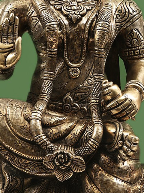 24" Ashtabhujadharini Durga Brass Statue | Simhavahini Idol in Brass