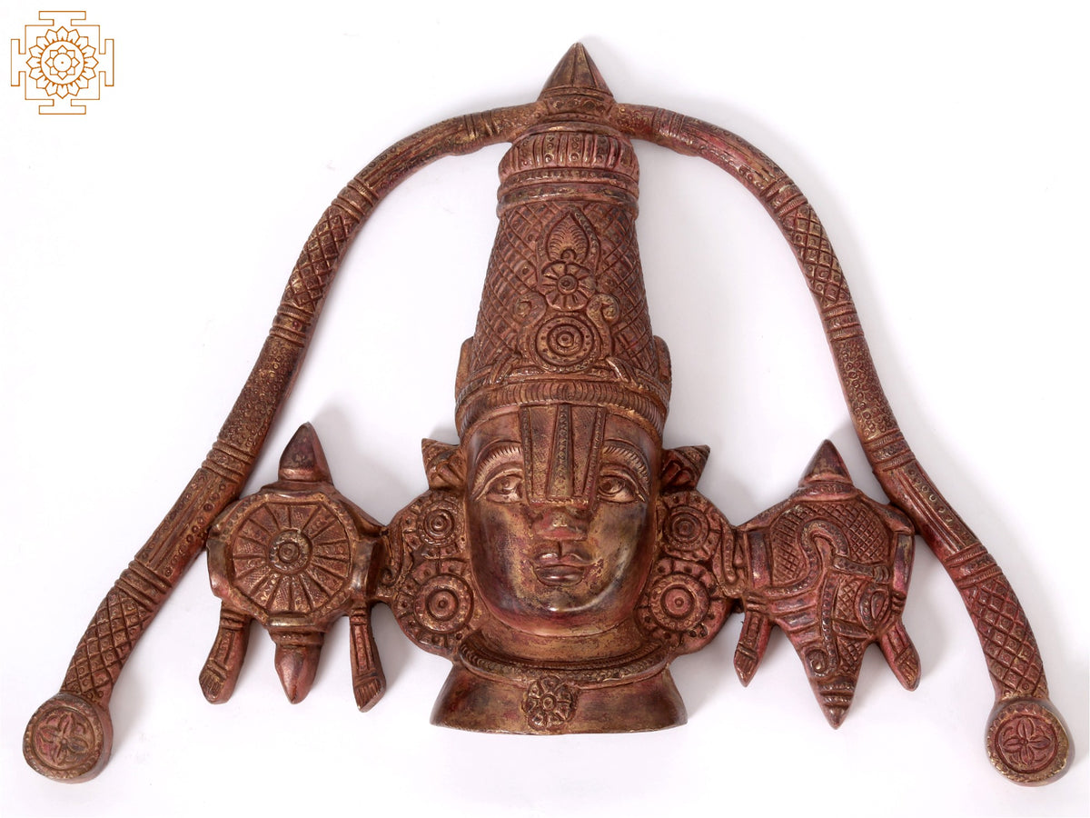 Perumal Face Wall Hanging in Brass | Handmade | Made In India