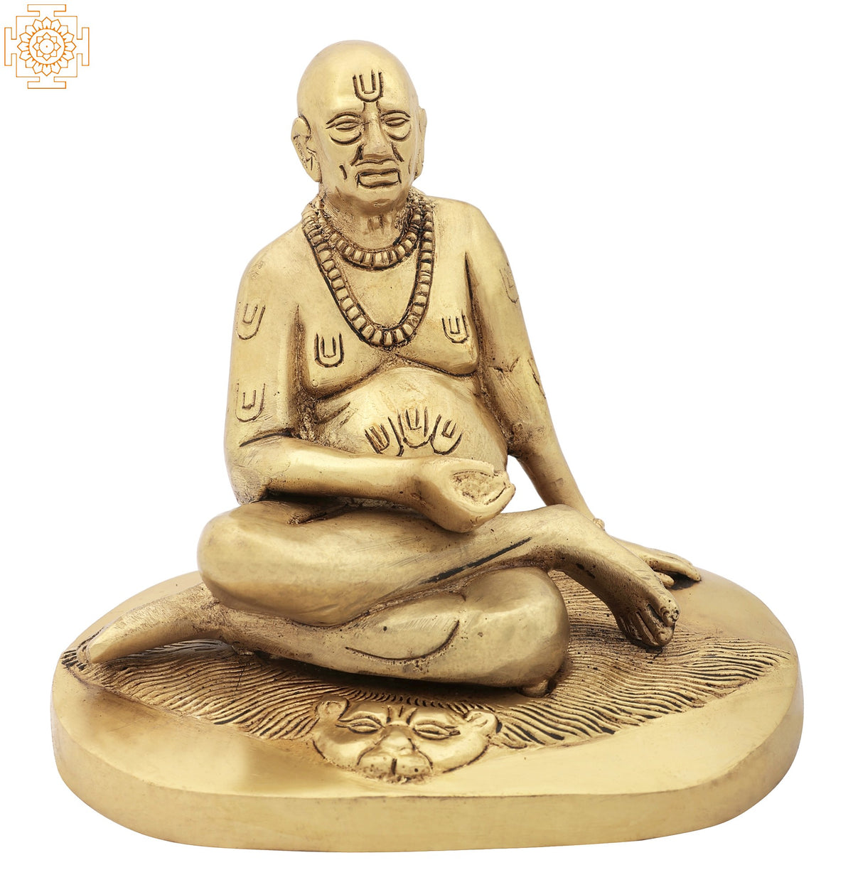 7" Shri Swami Samarth in Brass | Handmade | Made In India