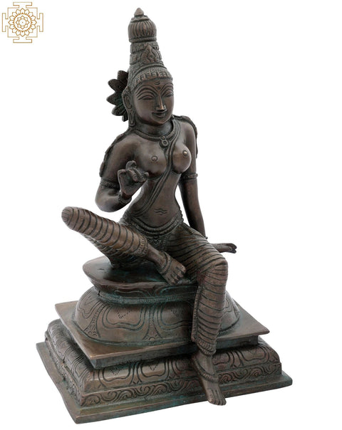 9" The Incomparable Devi Uma (Devi Parvati) | Handmade Brass Statue | Made in India