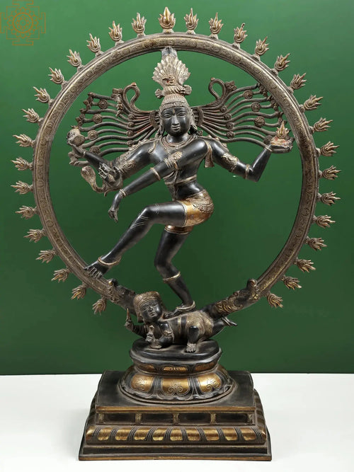 31" Lord Nataraja Brass Statue Handcrafted Indian Idol