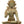 16" Green-And-Gold Seated Buddha in Brass | Handmade | Made In India