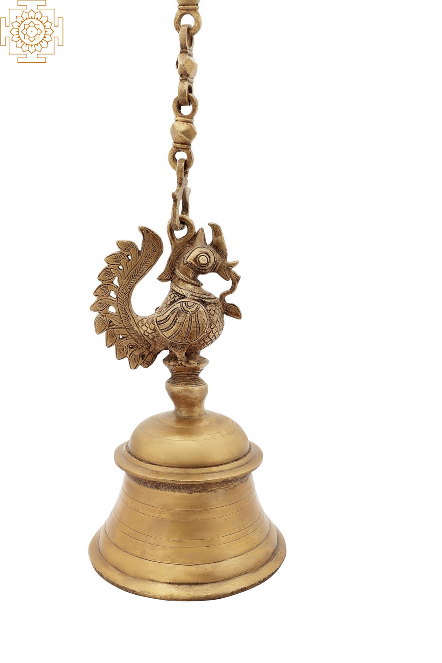 11" Handmade Brass Temple Bell for Pooja