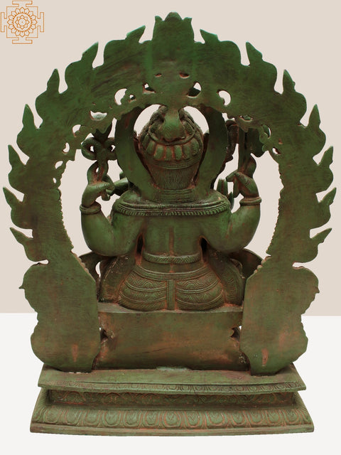 Sitting Lord Ganesha Ji With Temple Arch