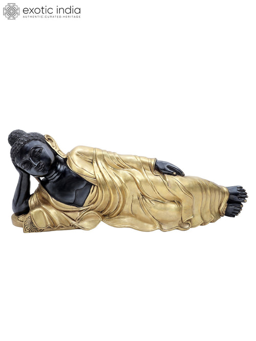 Mahaparinirvana Buddha Brass Statue for Home Decor