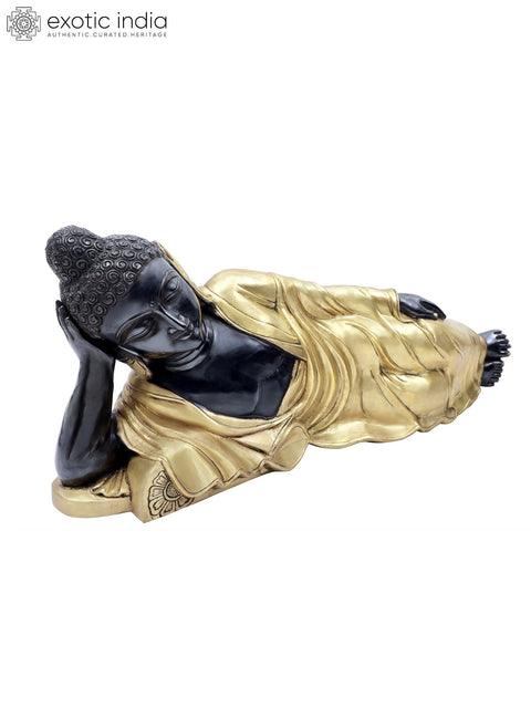 Mahaparinirvana Relaxing Buddha Brass Statue | Buddhist Decor