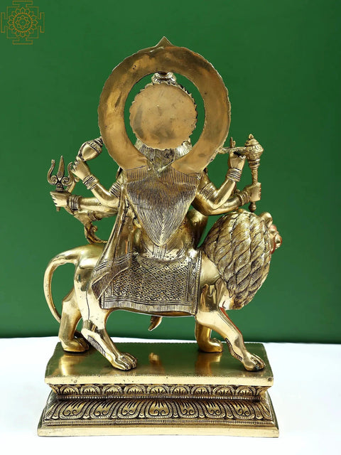 17" Brass  Devi Durga Statue (Sherawali Maa)