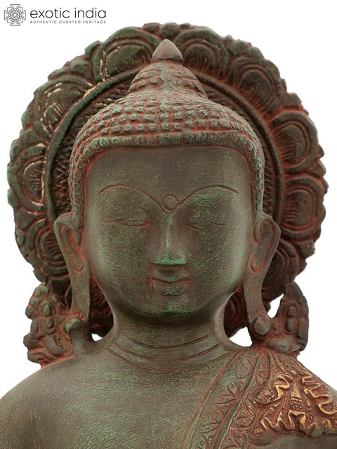 12" Tibetan Buddhist Healing Buddha | Medicine Buddha | Brass Statue | Handmade | Made In India