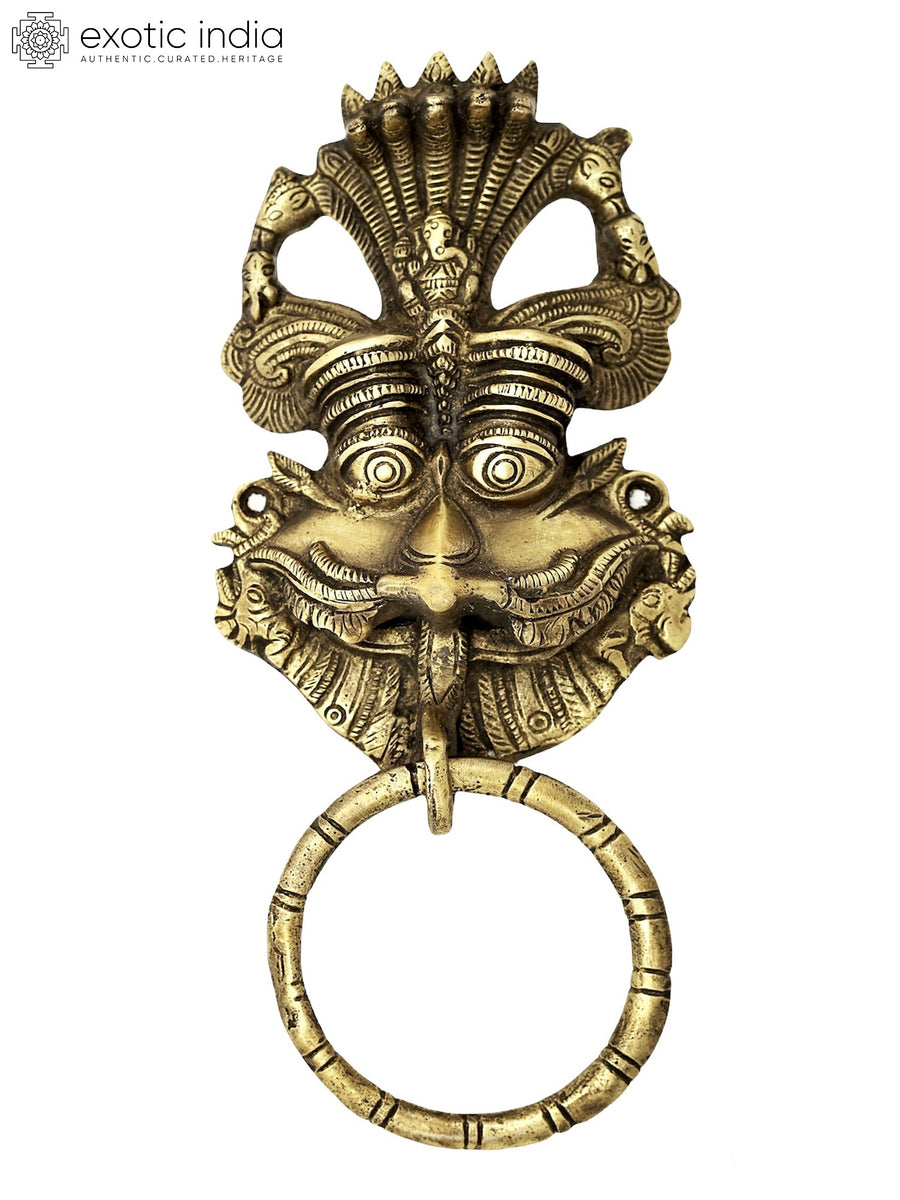 9.5" Kirtimukha Ganesha Brass Statue Handmade
