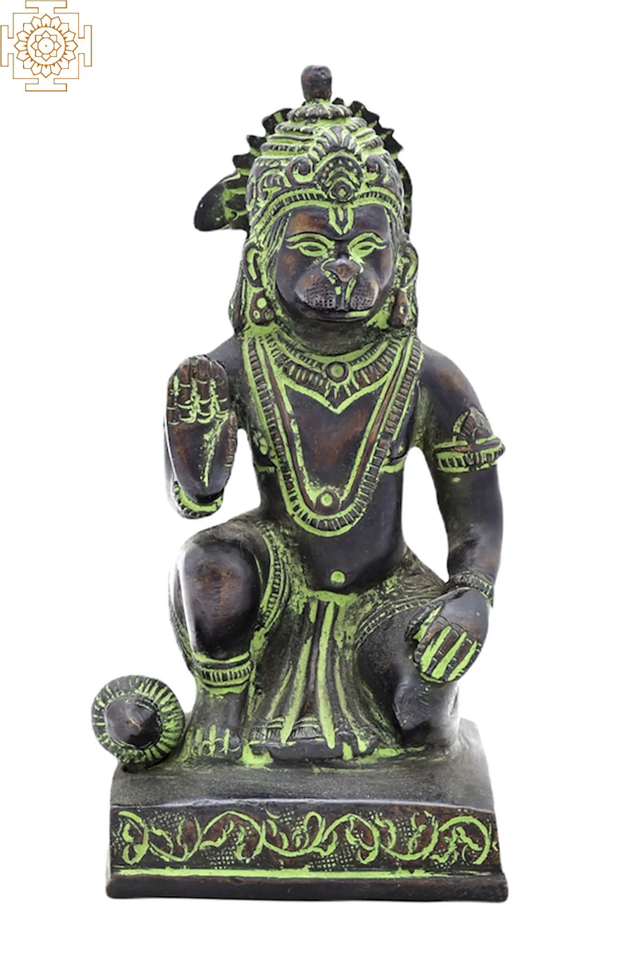 5" Lord Hanuman Blessing Brass Idol for Pooja