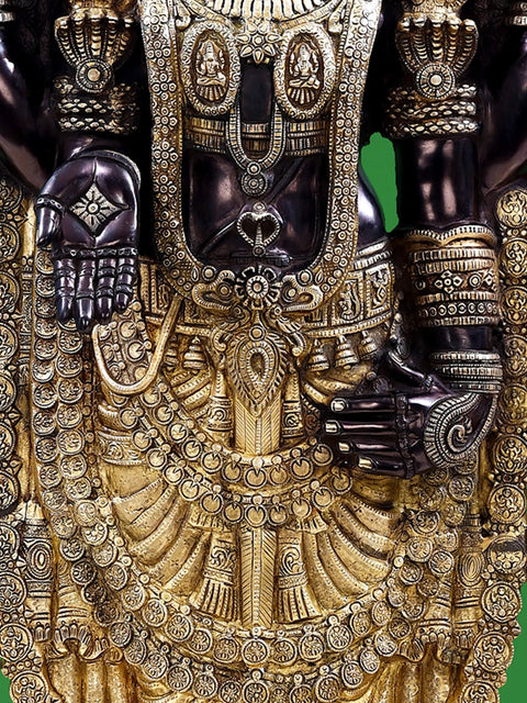 47" Large Superfine Lord Venkateshvara as Balaji at Tirupati | Brass Statue | Handmade | Made In India