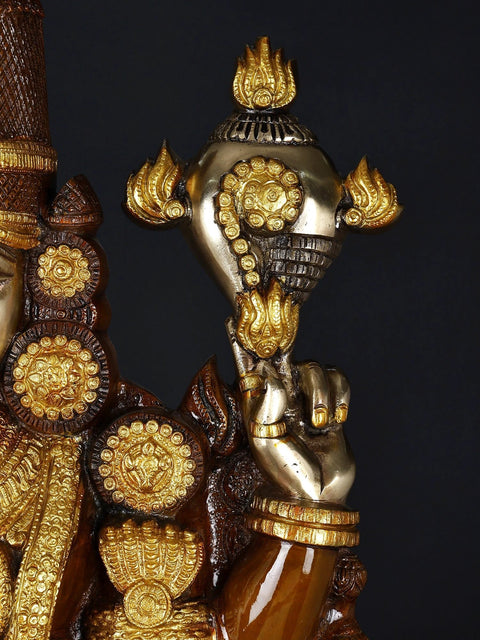 47" Large Superfine Lord Venkateshvara as Balaji at Tirupati | Handmade Brass Statue