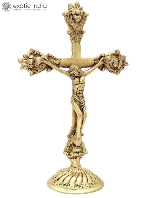 11" Jesus Brass Statue | Handmade Indian Crafted Idol