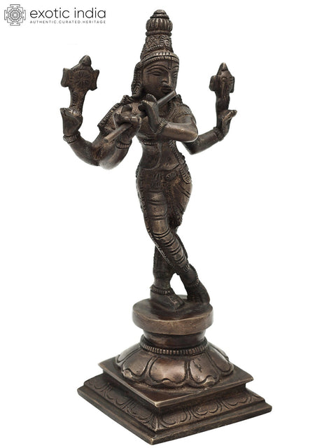 7.2" Handmade Lord Murli Krishna Statue | Krishna Statue for Home Decor | Made in India
