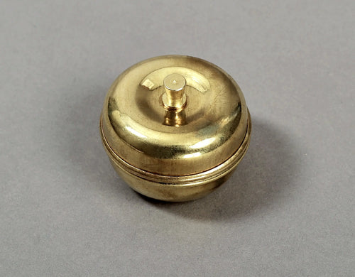 1.6" Brass Sindoor Box Handmade Kumkum Container
