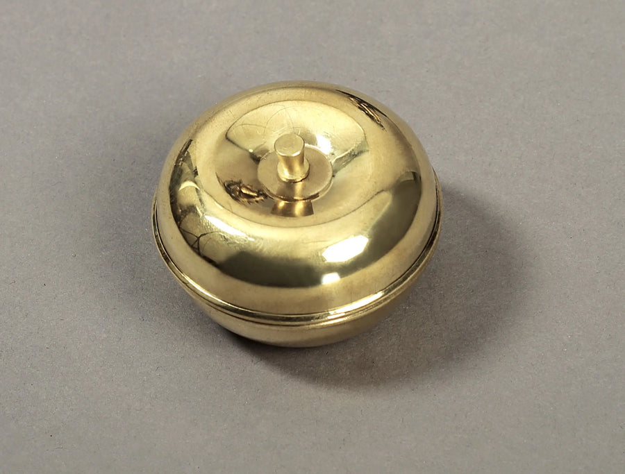 2" Brass Kumkum Box Handmade Sindoor Storage