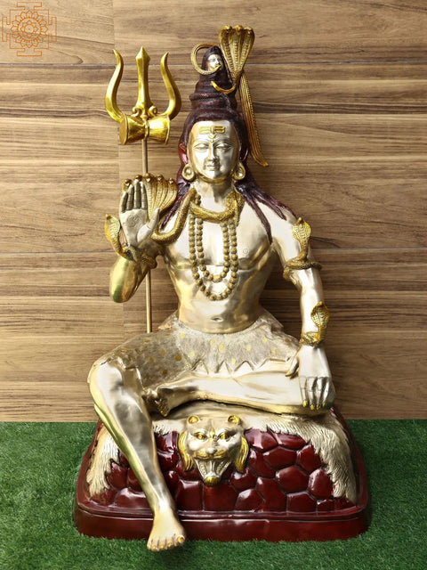 53" Large Bhagawan Shiva | Mahadeva Shiva | Brass Statue | Handmade